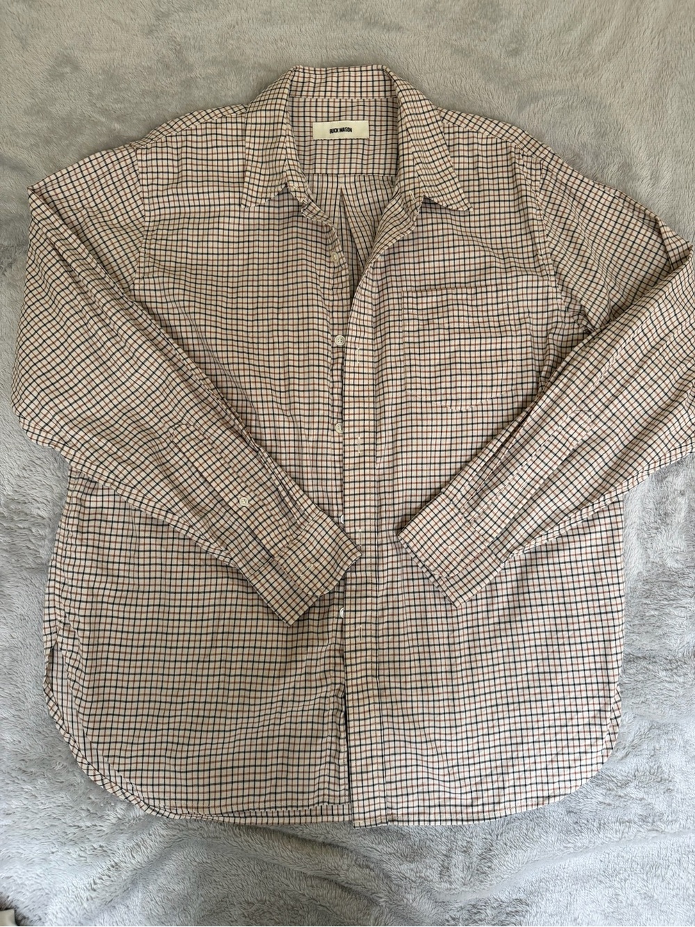 Buck Mason Women’s Checked Button-Down Mainstay Twill Shirt